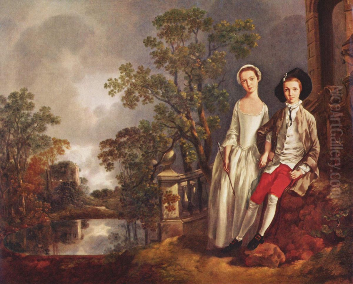 Heneage Lloyd and His Sister Oil Painting by Thomas Gainsborough