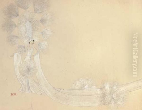 Mistinguett Oil Painting by Louis Gaudin Zig