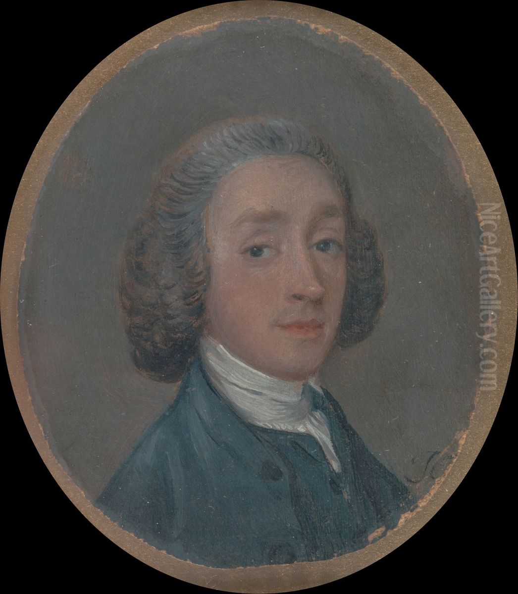 Portrait of a Young Man with Powdered Hair Oil Painting by Thomas Gainsborough