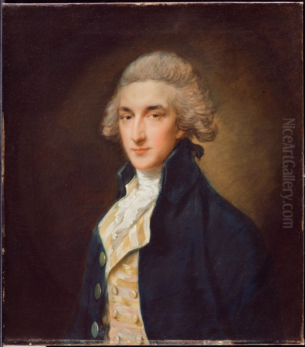 Sir John Edward Swinburne Oil Painting by Thomas Gainsborough