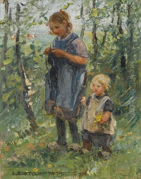 Returning Home Oil Painting by Jan Zoetelief Tromp