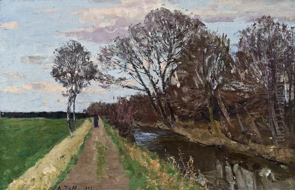 Vorfruhling Oil Painting by Alfred Zoff