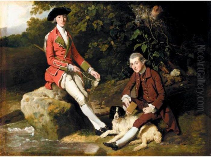 Portrait Of John Yorke And Colonel Coore Oil Painting by Johann Zoffany