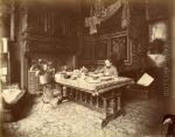 (paris, 1840 - Paris, 1902)
En 1888 Oil Painting by Emile Zola