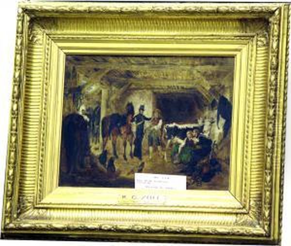 Husinkvartering Oil Painting by Kilian Christoffer Zoll