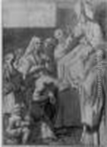 Henri Iv Se Soumettant A Gregoire Vii Oil Painting by Federico Zuccaro