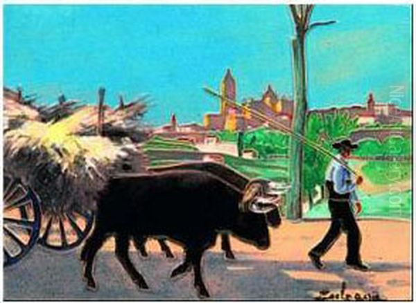 Serie Regionalista Oil Painting by Daniel Zuloaga Boneta