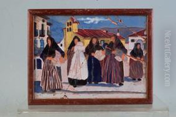 Bautizo Oil Painting by Daniel Zuloaga Boneta