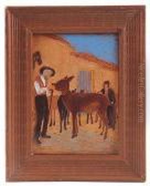 La Venta Del Burro Oil Painting by Daniel Zuloaga Boneta