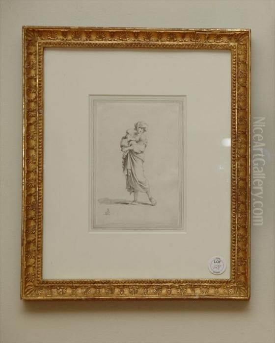 Woman And Child Oil Painting by John White Abbott