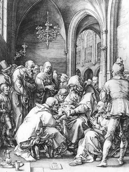 Circumcision in the Church of St Bavo at Haarlem 1594 Oil Painting by Hendrick Goltzius