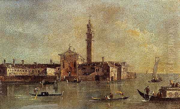 View Of The Island Of San Giorgio In Alga, Venice Oil Painting by Francesco Guardi
