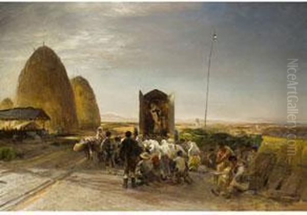 Zelebrierung Eines Messgottesdienst In Weiter
 Campagna-landschaft Oil Painting by Oswald Achenbach