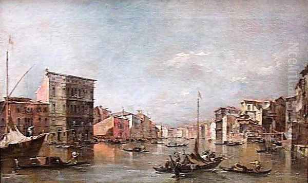 The Grand Canal in Venice with the Palazzo Bembo Oil Painting by Francesco Guardi