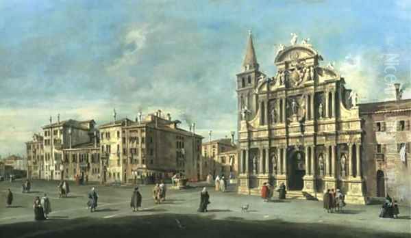 View of Santa Maria Zobenigo, Venice Oil Painting by Francesco Guardi