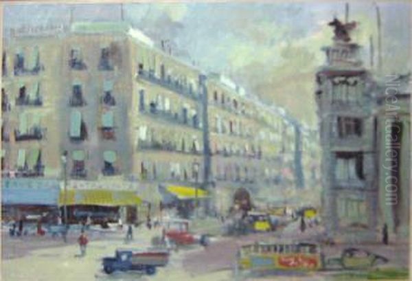 Paris' Oil Painting by Lucien Adrion