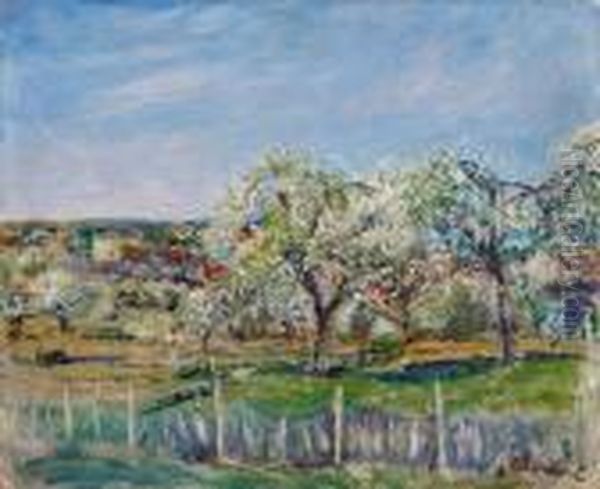 Arbres En Fleurs Oil Painting by Lucien Adrion
