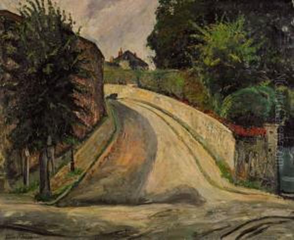 60,3 X 73,1 Cm, Gerahmt. Unten Links Schwarz Signiert 
Lucien
 
Adrion
.
 Provenienz: Privatbesitz Schweiz Oil Painting by Lucien Adrion