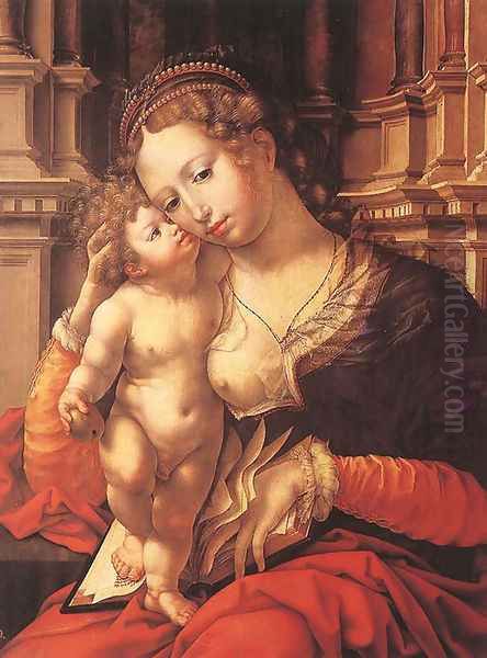 Virgin and Child c. 1527 Oil Painting by Jan Mabuse