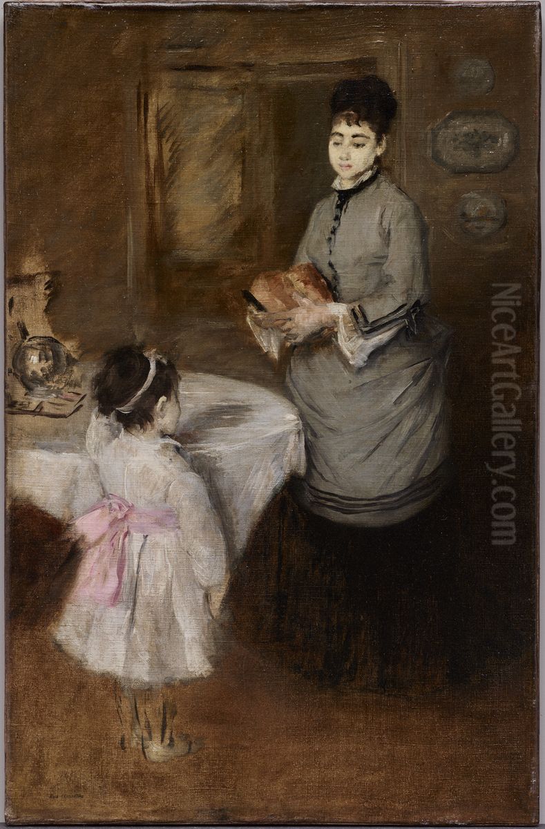 Afternoon Tea Oil Painting by Eva Gonzales