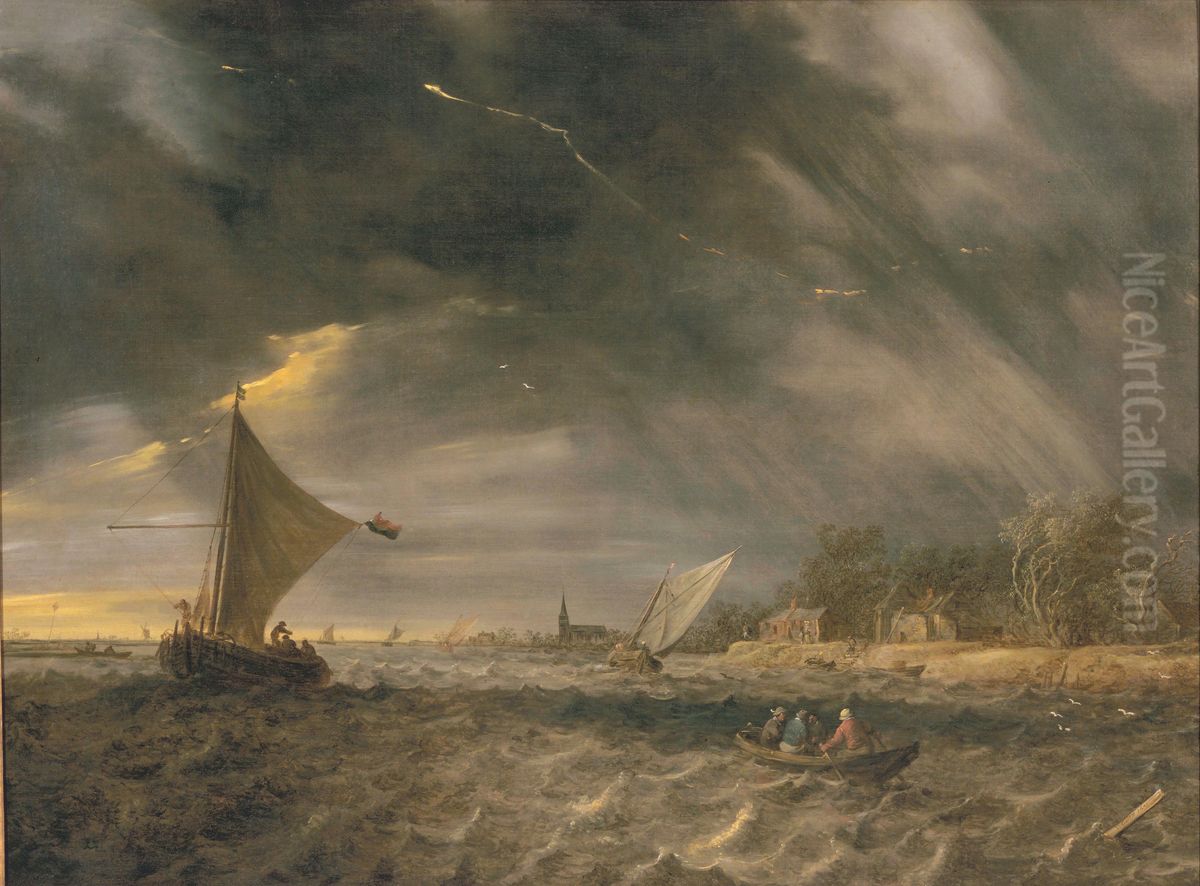 The Thunderstorm Oil Painting by Jan van Goyen