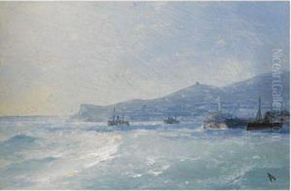 A View Of Theodosia Oil Painting by Ivan Konstantinovich Aivazovsky