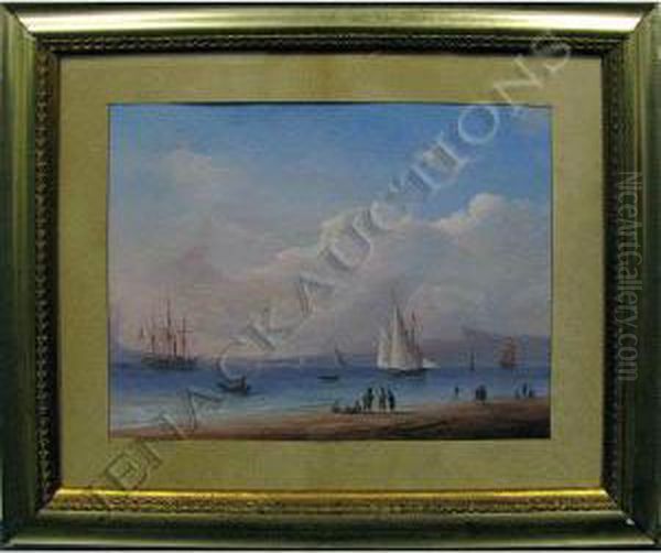 View In The Bay Ofnaples Oil Painting by Ivan Konstantinovich Aivazovsky