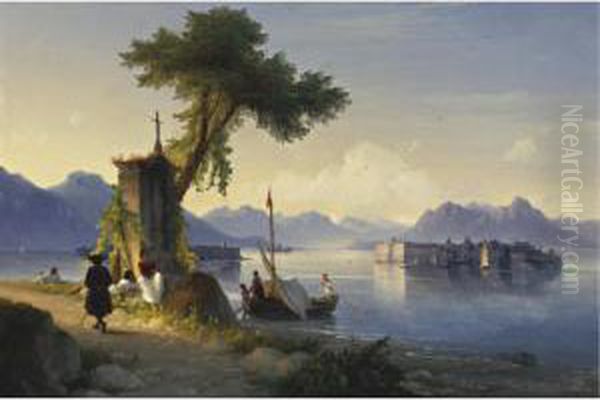 Isola Bella On Lake Maggiore Oil Painting by Ivan Konstantinovich Aivazovsky