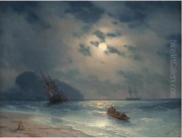Marine Scene Oil Painting by Ivan Konstantinovich Aivazovsky