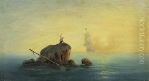 Schiffbruchige. Oil Painting by Ivan Konstantinovich Aivazovsky