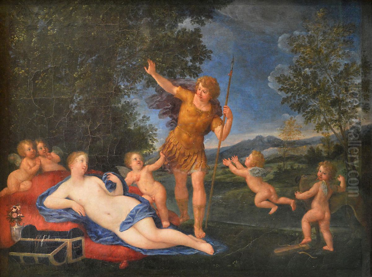 Venus Et Adonis Oil Painting by Francesco Albani