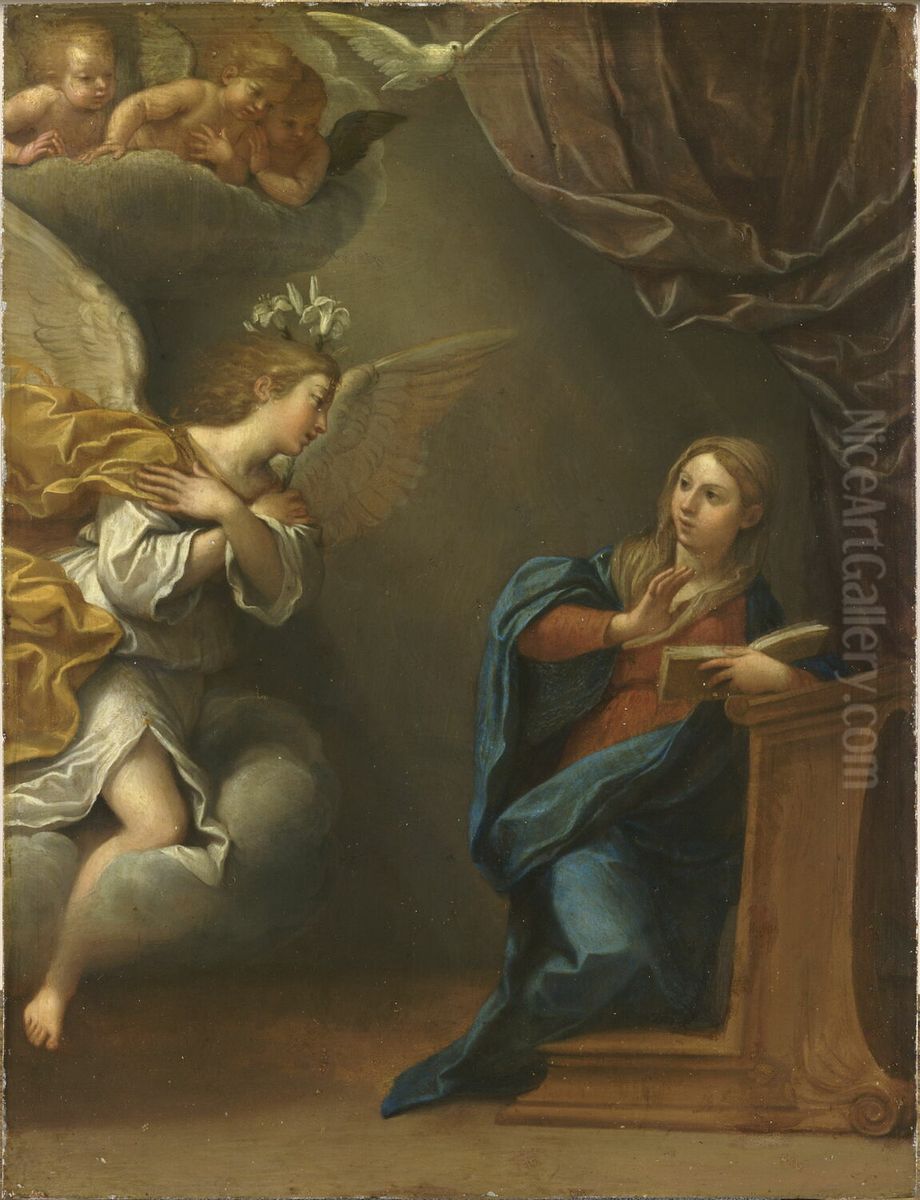L'annonciation Oil Painting by Francesco Albani