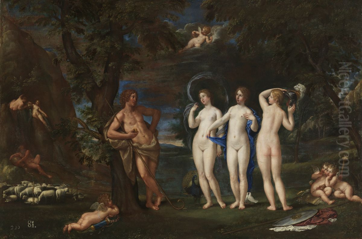 The Judgement Of Paris Oil Painting by Francesco Albani