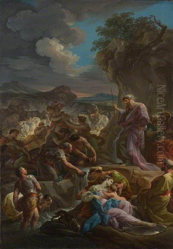 Moses Striking the Rock Oil Painting by Corrado Giaquinto