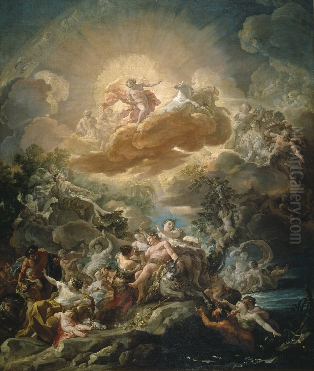 The Birth of the Sun and the Triumph of Bacchus Oil Painting by Corrado Giaquinto