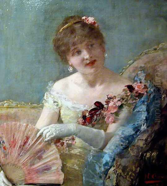 Woman in the range Oil Painting by Henri Gervex