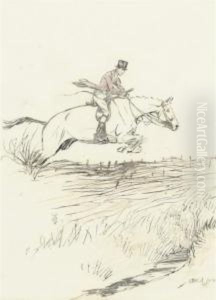 Over The Top Oil Painting by Cecil Charles Aldin