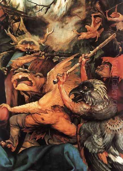 The Temptation of St Antony (detail 3) c. 1515 Oil Painting by Matthias Grunewald (Mathis Gothardt)