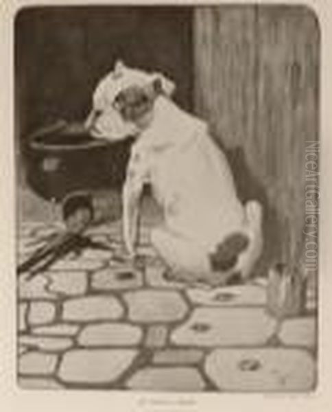 An Artists Model Oil Painting by Cecil Charles Aldin