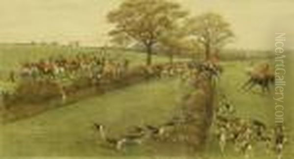 The South Berks Hunt Oil Painting by Cecil Charles Aldin