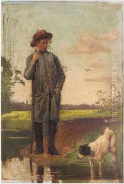 A Moment's Reflection Oil Painting by Cecil Charles Aldin