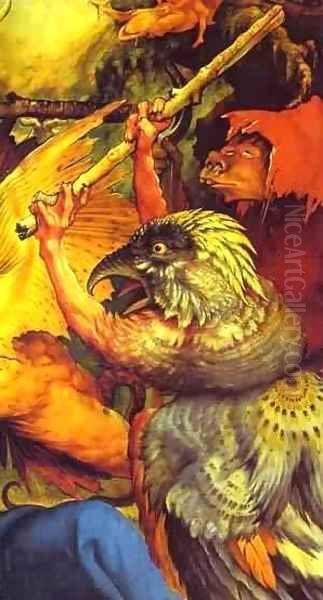 The Temptation Of St Anthony Detail 2 1510-1515 Oil Painting by Matthias Grunewald (Mathis Gothardt)