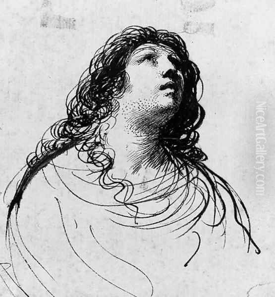 The Penitent Magdalen 2 Oil Painting by Giovanni Francesco Barbieri