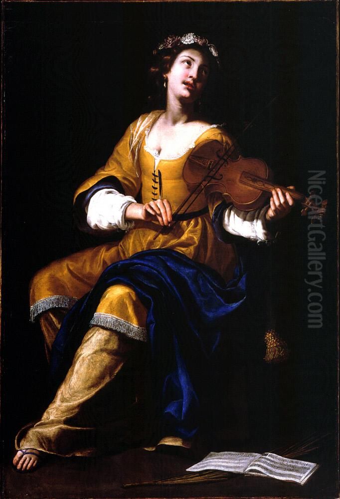 Saint Cecilia Oil Painting by Artemisia Gentileschi