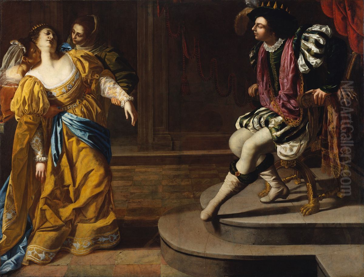 Esther before Ahasuerus Oil Painting by Artemisia Gentileschi