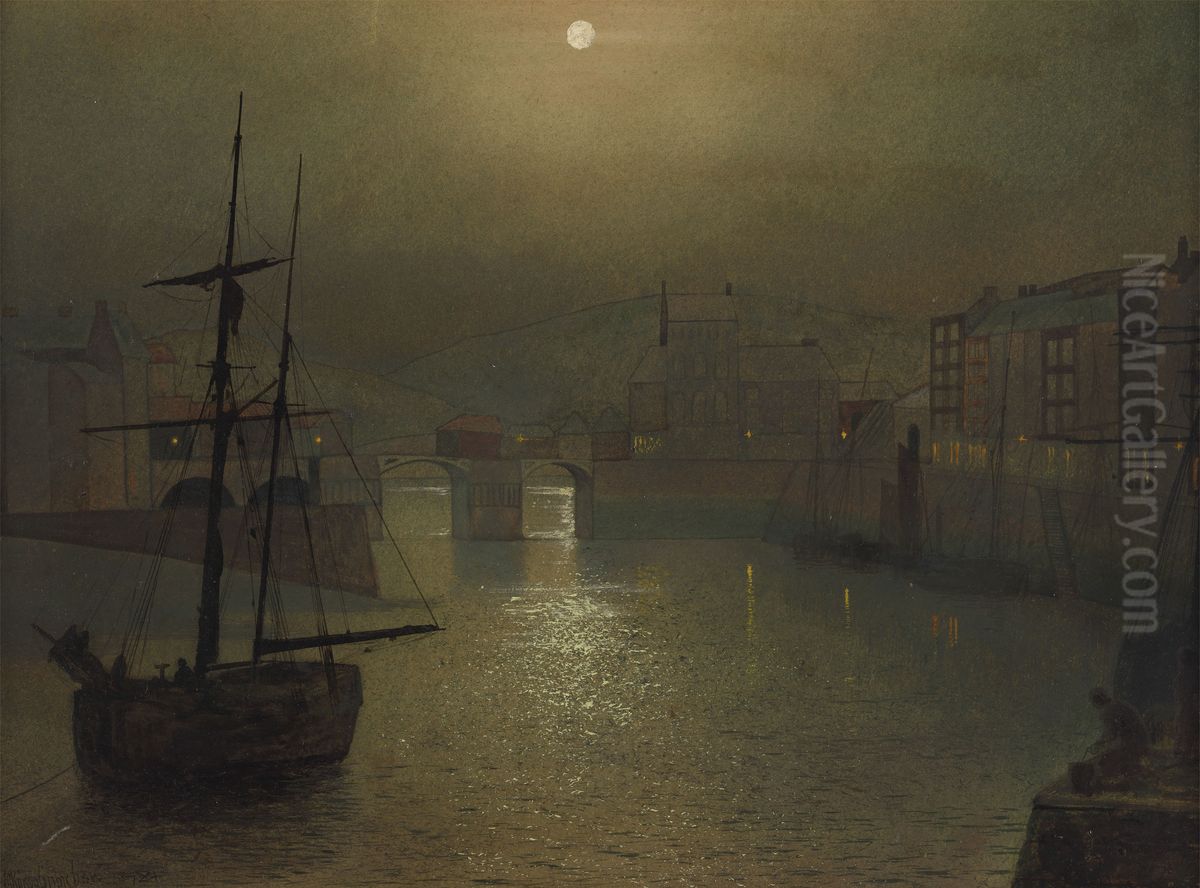 Whitby Oil Painting by John Atkinson Grimshaw