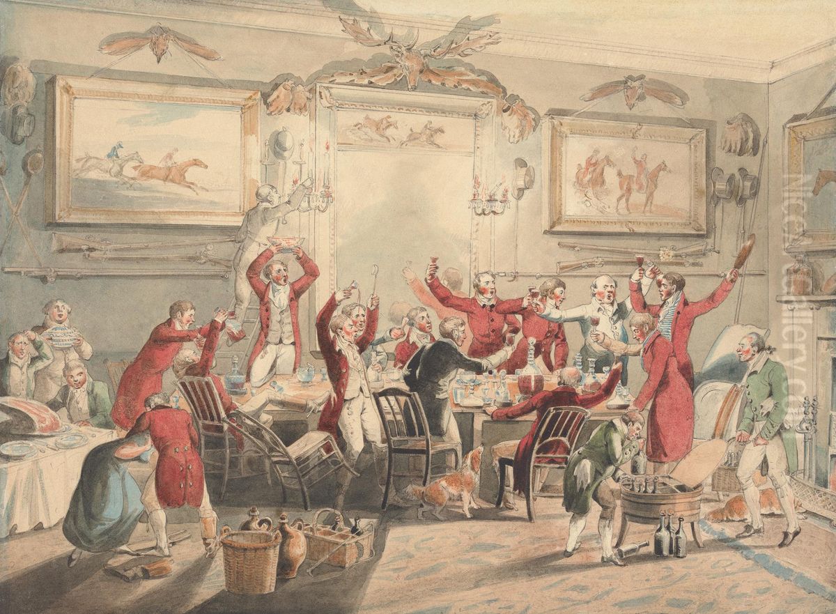 The Toast Oil Painting by Henry Thomas Alken