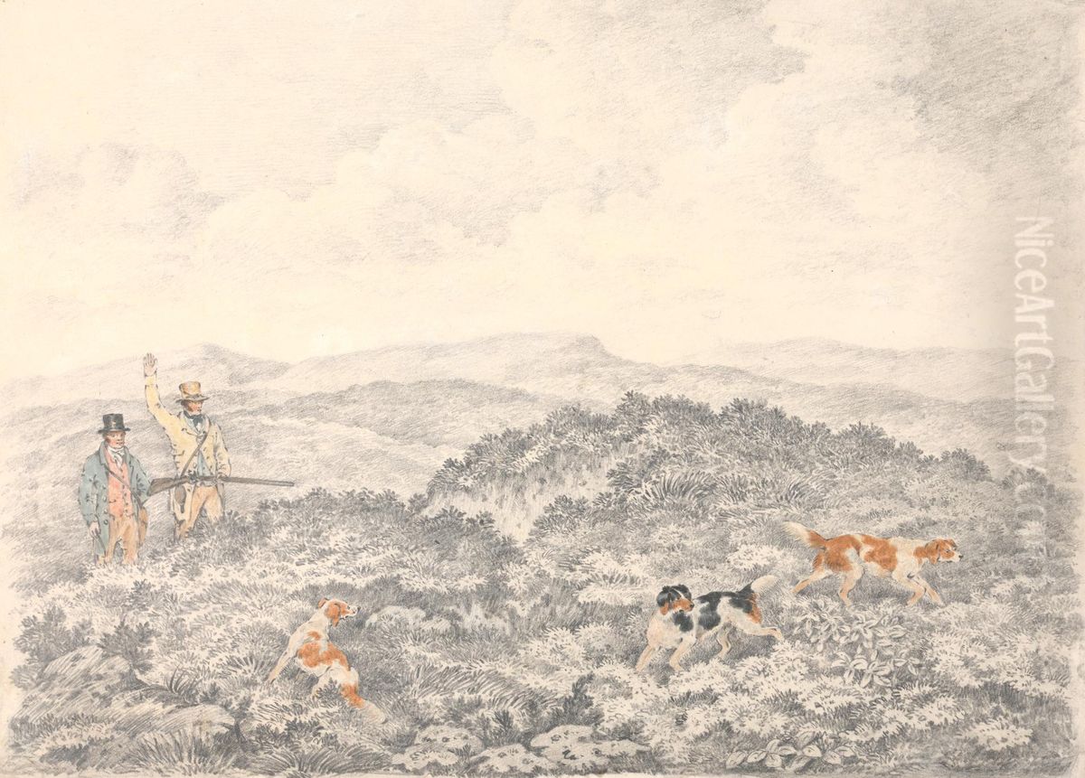 Grouse Shooting Oil Painting by Henry Thomas Alken