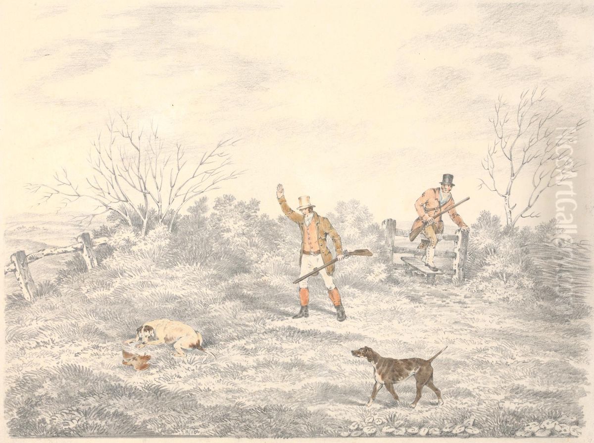 Partridge Shooting Oil Painting by Henry Thomas Alken