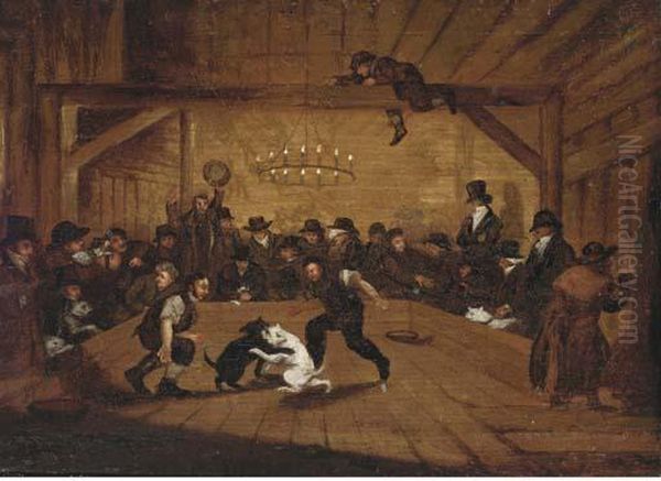 The Dog-fight Oil Painting by Henry Thomas Alken